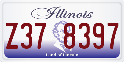 IL license plate Z378397