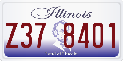 IL license plate Z378401