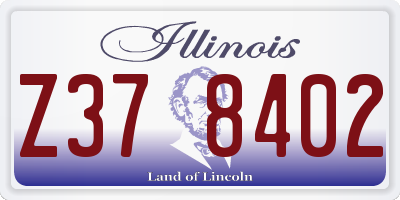 IL license plate Z378402