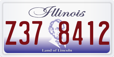IL license plate Z378412