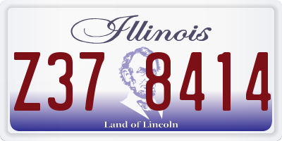 IL license plate Z378414