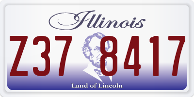 IL license plate Z378417
