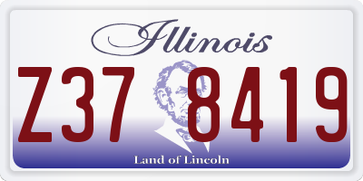 IL license plate Z378419