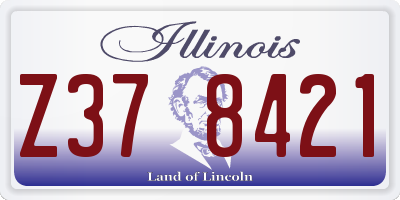 IL license plate Z378421