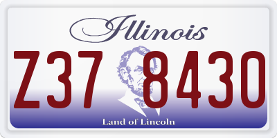 IL license plate Z378430