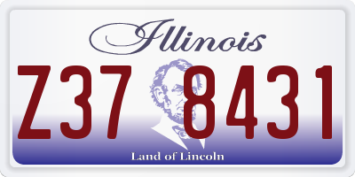 IL license plate Z378431