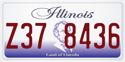 IL license plate Z378436