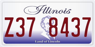IL license plate Z378437