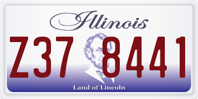 IL license plate Z378441