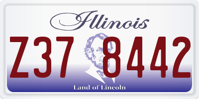 IL license plate Z378442