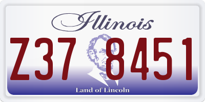 IL license plate Z378451