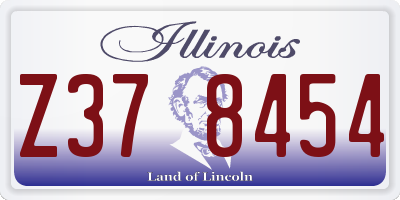 IL license plate Z378454
