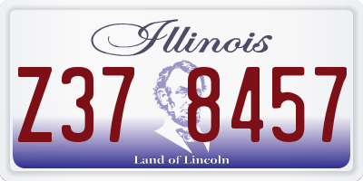 IL license plate Z378457