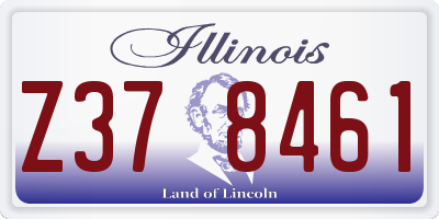 IL license plate Z378461