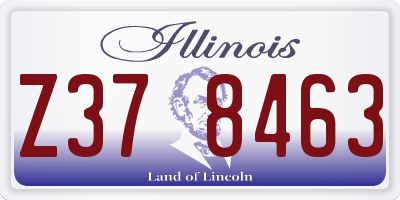 IL license plate Z378463