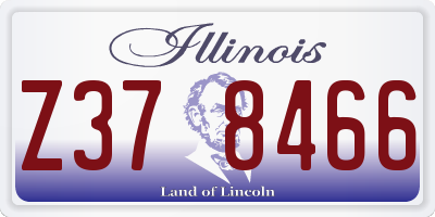 IL license plate Z378466