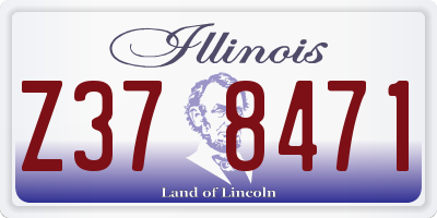 IL license plate Z378471