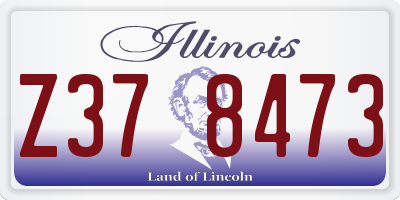 IL license plate Z378473