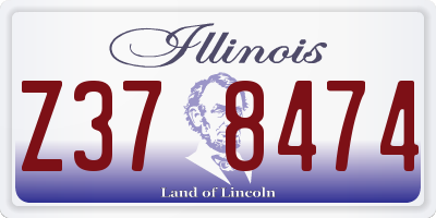 IL license plate Z378474
