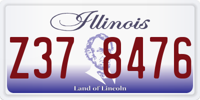 IL license plate Z378476