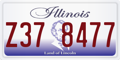 IL license plate Z378477