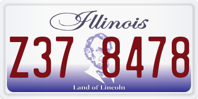 IL license plate Z378478