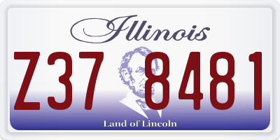IL license plate Z378481