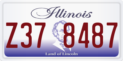 IL license plate Z378487