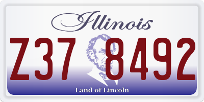 IL license plate Z378492