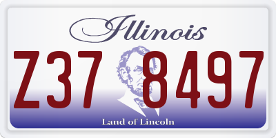 IL license plate Z378497