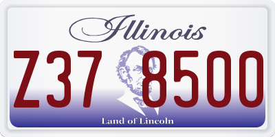IL license plate Z378500