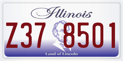 IL license plate Z378501