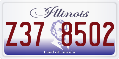 IL license plate Z378502