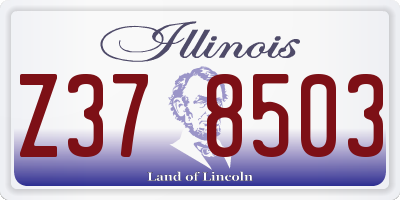 IL license plate Z378503