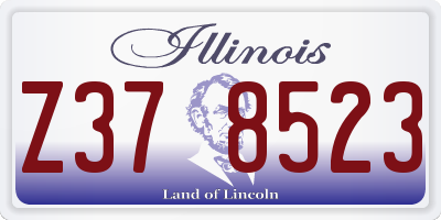 IL license plate Z378523