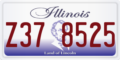 IL license plate Z378525