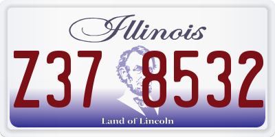 IL license plate Z378532