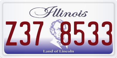 IL license plate Z378533