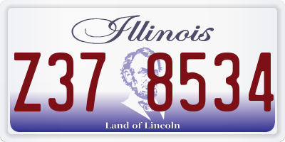 IL license plate Z378534