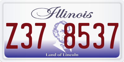 IL license plate Z378537