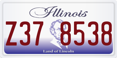 IL license plate Z378538