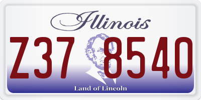 IL license plate Z378540
