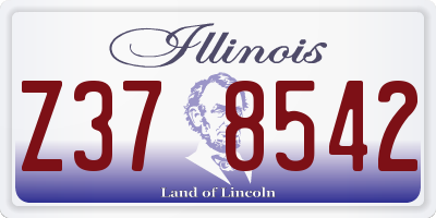 IL license plate Z378542
