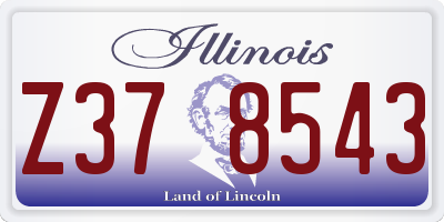 IL license plate Z378543