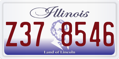 IL license plate Z378546