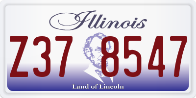 IL license plate Z378547