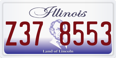 IL license plate Z378553