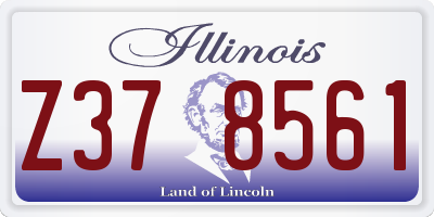 IL license plate Z378561