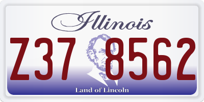 IL license plate Z378562