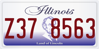 IL license plate Z378563
